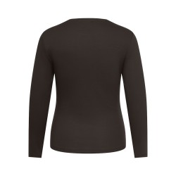 ONLY CARMAKOMA Riley langærmet top - Black Coffee