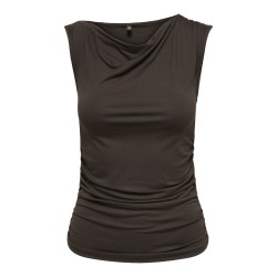ONLY Vanja off shoulder top - Coffee Bean
