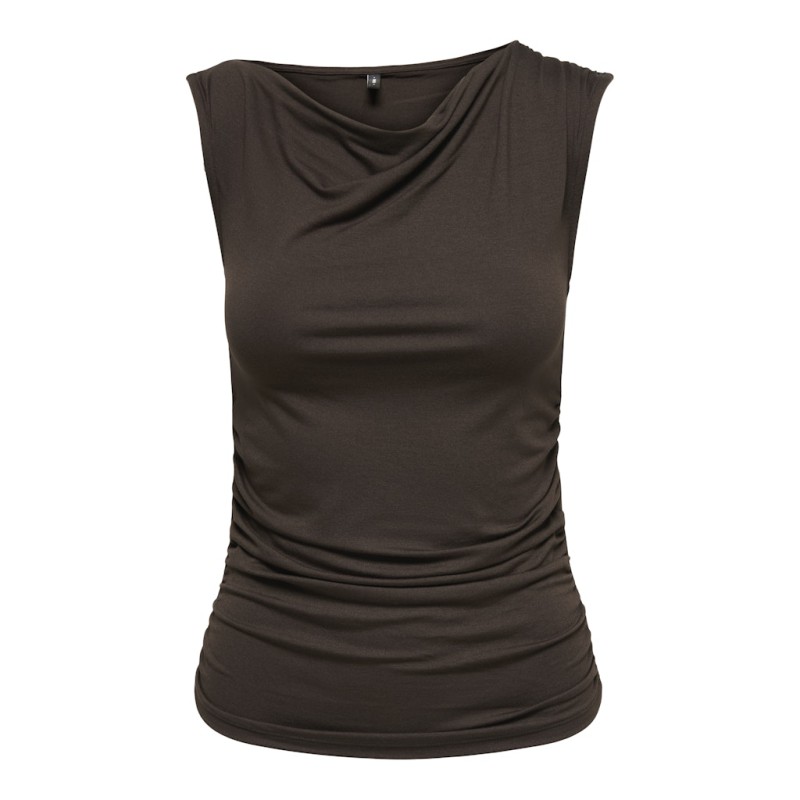 ONLY Vanja off shoulder top - Coffee Bean