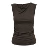 ONLY Vanja off shoulder top - Coffee Bean