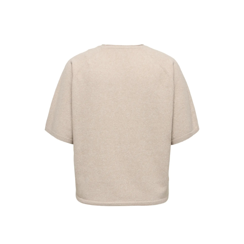 ONLY CARMAKOMA Loyal 2/4 O-Neck Pullover - Beige Melange