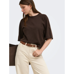 ONLY Loyal 2/4 Pullover - Chocolate Torte Melange