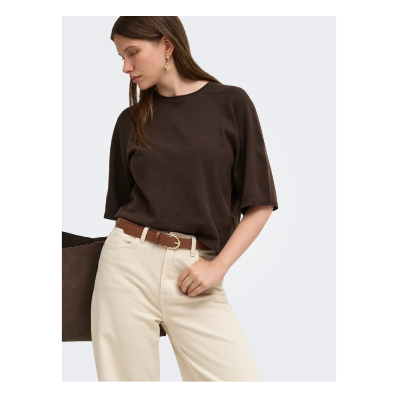 ONLY Loyal 2/4 Pullover - Chocolate Torte Melange