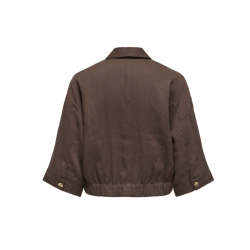 JDY Finn 3/4 bomber jakke - Coffee Bean