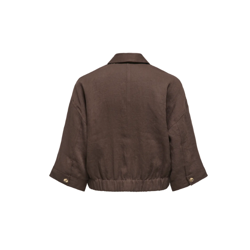 JDY Finn 3/4 bomber jakke - Coffee Bean