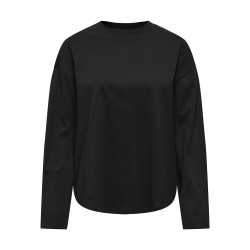 ONLY Happy langærmet t-shirt - Sort