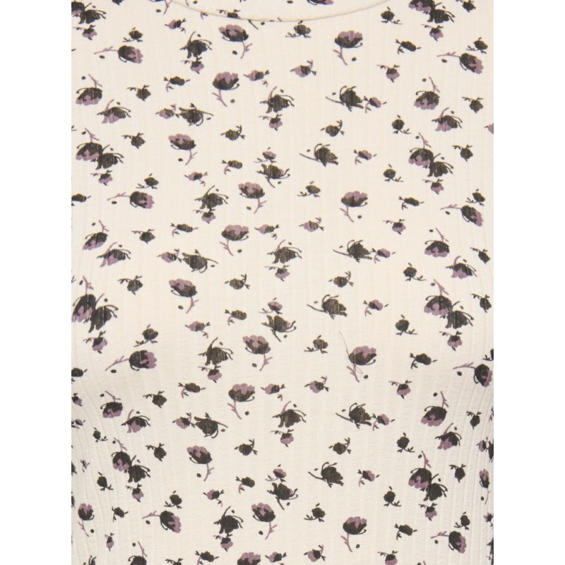 JDY Fransiska langærmet bluse - Whitecap Gray / Brown Flowers
