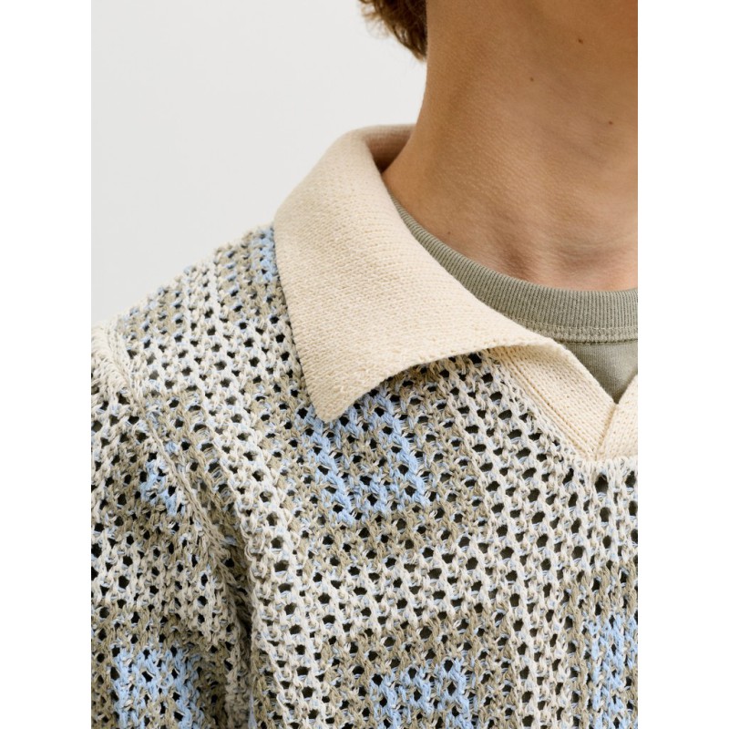 JACK & JONES JUNIOR Raiden kortærmet polo - Sea Salt