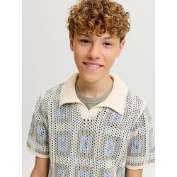 JACK & JONES JUNIOR Raiden kortærmet polo - Sea Salt