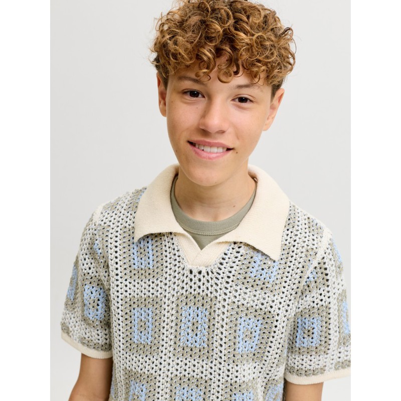 JACK & JONES JUNIOR Raiden kortærmet polo - Sea Salt