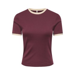 ONLY Bina kortærmet t-shirt - Windsor Wine