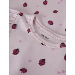 NAME IT Mini Haline kortærmet x-slim top - Cradle Pink