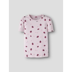 NAME IT Mini Haline kortærmet x-slim top - Cradle Pink
