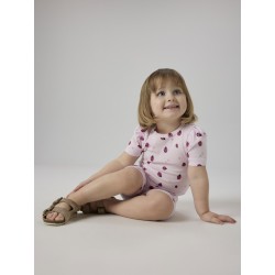 NAME IT Mini Haline kortærmet x-slim top - Cradle Pink
