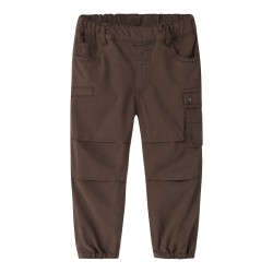 NAME IT MINI dreng - Ben jogger barrel fit cargo bukser - Chestnut