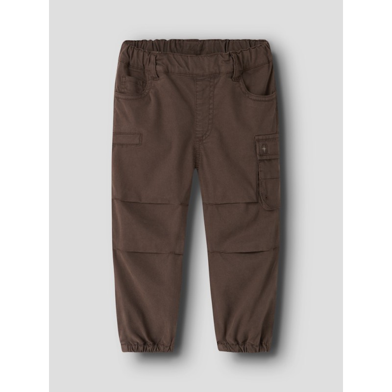 NAME IT MINI dreng - Ben jogger barrel fit cargo bukser - Chestnut