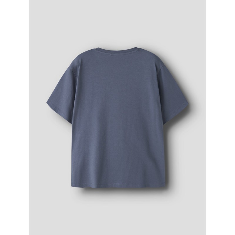 NAME IT Kids Julix Stitch kortærmet T-shirt - Vintage Indigo