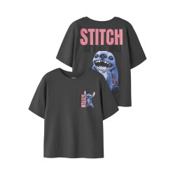 NAME IT Kids Jynin Stitch kortærmet T-shirt - Black Oyster