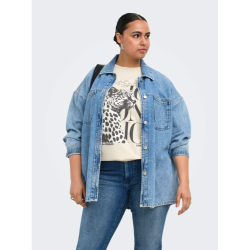 ONLY CARMAKOMA Roxy kortærmet T-shirt - Pumice Stone