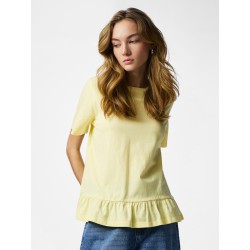 PIECES Disso kortærmet T-shirt - French Vanilla