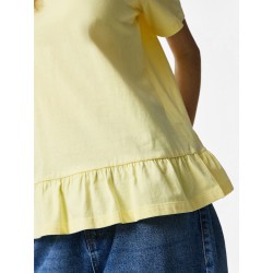 PIECES Disso kortærmet T-shirt - French Vanilla