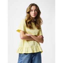 PIECES Disso kortærmet T-shirt - French Vanilla