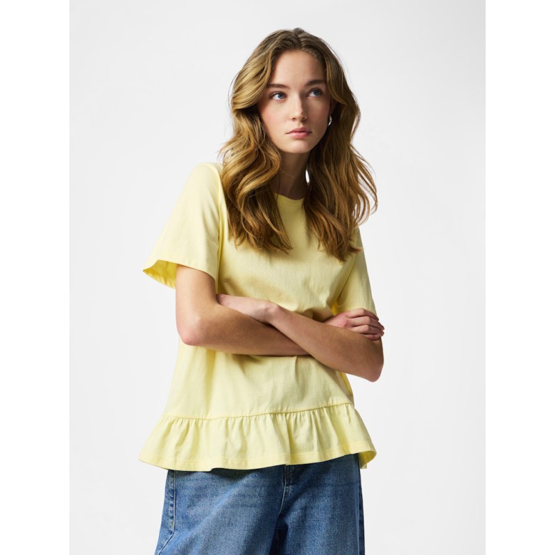 PIECES Disso kortærmet T-shirt - French Vanilla