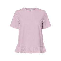 PIECES Disso kortærmet T-shirt - Roseate Spoonbill