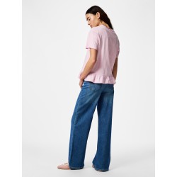PIECES Disso kortærmet T-shirt - Roseate Spoonbill