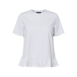 PIECES Disso kortærmet T-shirt - Bright White