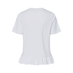PIECES Disso kortærmet T-shirt - Bright White