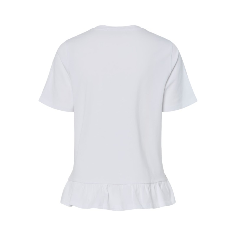 PIECES Disso kortærmet T-shirt - Bright White
