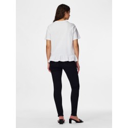 PIECES Disso kortærmet T-shirt - Bright White