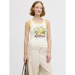JJXX Hilda Print Tanktop - Vanilla Ice / Lemon