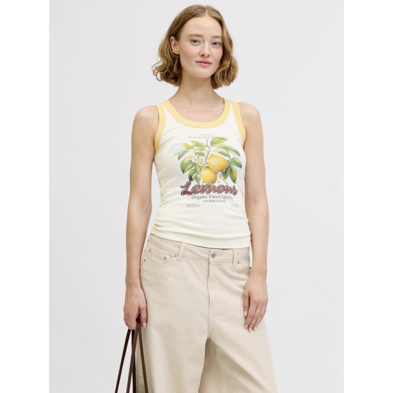 JJXX Hilda Print Tanktop - Vanilla Ice / Lemon