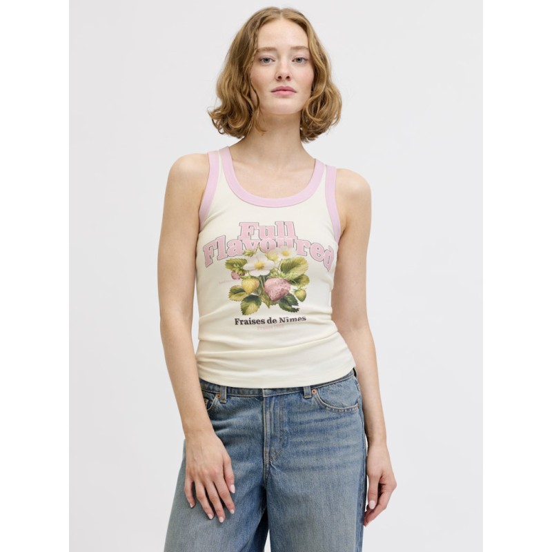 JJXX Hilda Print Tanktop - Vanilla Ice / Full Flavoured