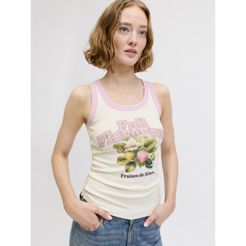 JJXX Hilda Print Tanktop - Vanilla Ice / Full Flavoured