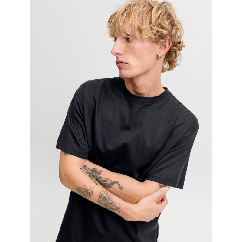JACK & JONES Organic relaxed kortærmet T-shirt - Sort