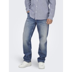 ONLY & SONS Edge Performance denim jeans - Dark Medium Blue Denim