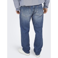ONLY & SONS Edge Performance denim jeans - Dark Medium Blue Denim