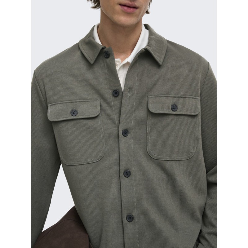 ONLY & SONS Kodyl Sweat Overshirt - Beluga