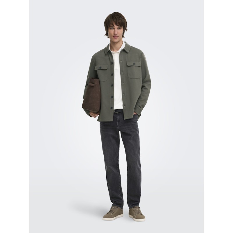 ONLY & SONS Kodyl Sweat Overshirt - Beluga