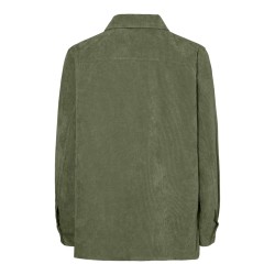 PIECES Effi L/S Fløjls Skjorte - Olivine