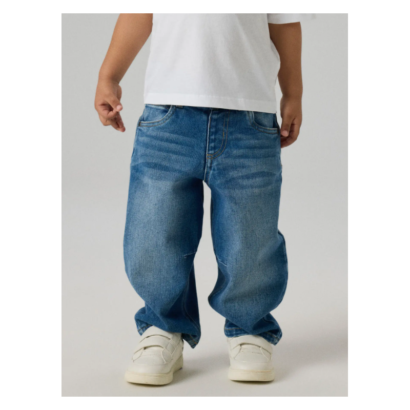 NAME IT Mini Ben barrel jeans - Medium Blue Denim