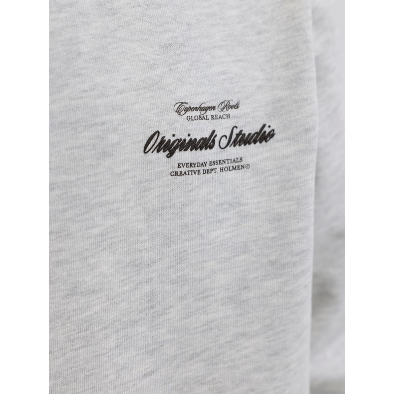 JACK & JONES JUNIOR Norrebro Typo Hoodie - White Melange