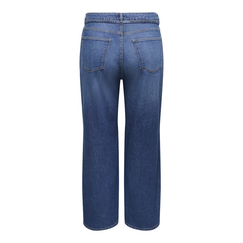 ONLY CARMAKOMA Anna mellem talje denim jeans - Dark Blue Denim