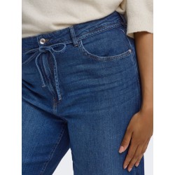 ONLY CARMAKOMA Anna mellem talje denim jeans - Dark Blue Denim