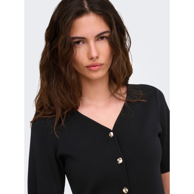 JDY Astra 3/4 ærmet cardigan - Sort