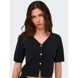 JDY Astra 3/4 ærmet cardigan - Sort