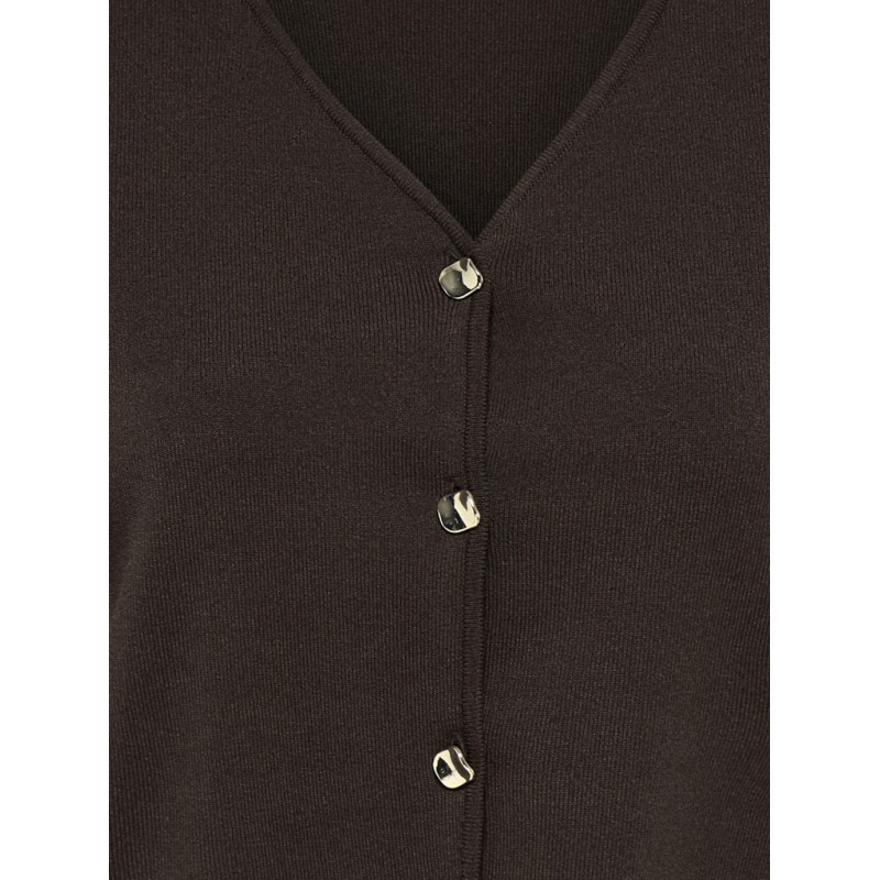 JDY Astra 3/4 ærmet cardigan - Coffee Bean